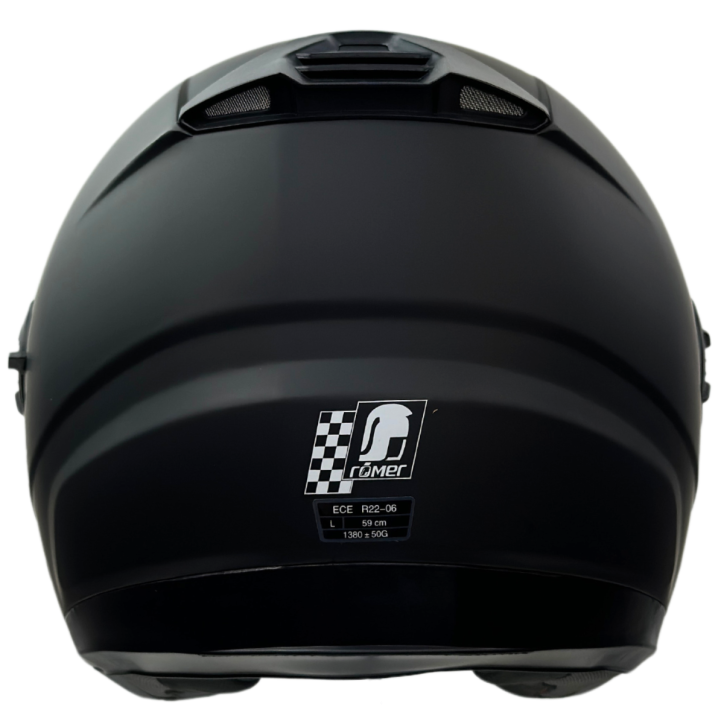 Roleff RR10901 - Römer Jethelm - Motorradhelm mit Sonnenvisier, schwarzmatt Cyber Monday
