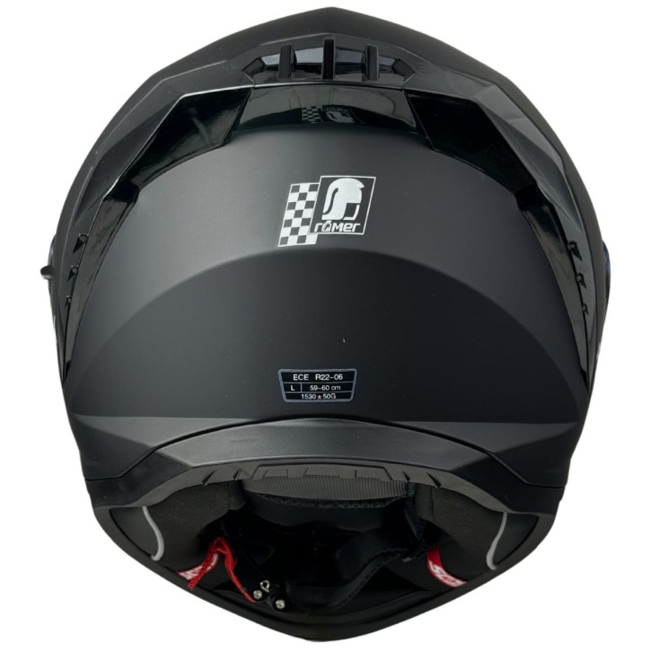 Roleff RR20170 - Römer Motorradhelm - Integralhelm mit Sonnenvisier, schwarzmatt Muttertagsangebot