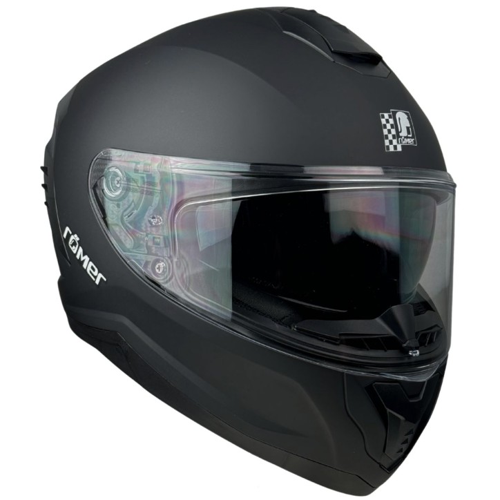 Roleff RR20170 - Römer Motorradhelm - Integralhelm mit Sonnenvisier, schwarzmatt Muttertagsangebot