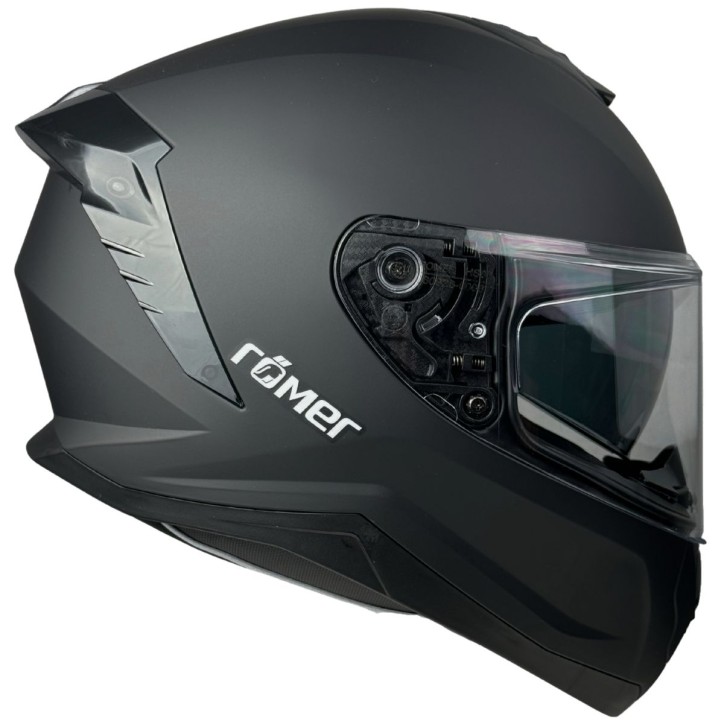 Roleff RR20170 - Römer Motorradhelm - Integralhelm mit Sonnenvisier, schwarzmatt Muttertagsangebot