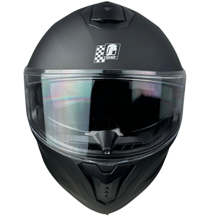 Roleff RR20170 - Römer Motorradhelm - Integralhelm mit Sonnenvisier, schwarzmatt Muttertagsangebot