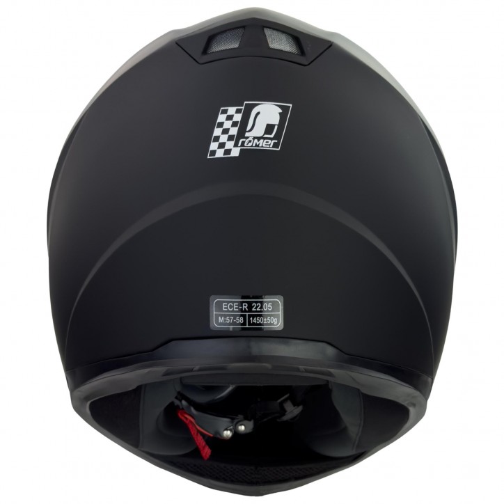 Roleff RO20040 - Motorradhelm mit Belüftung, matt schwarz Jubiläumsangebot