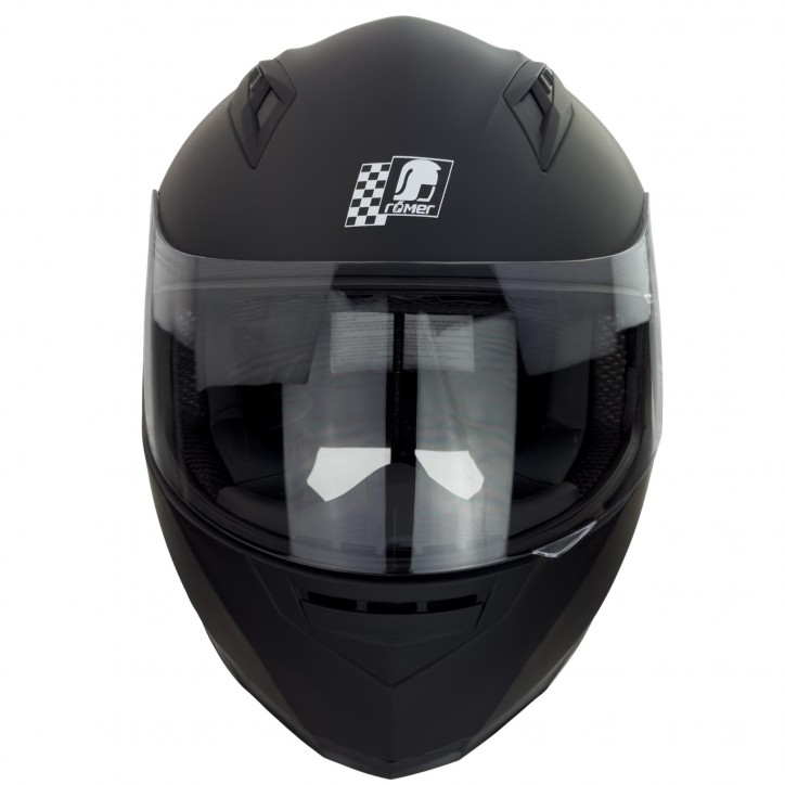 Roleff RO20040 - Motorradhelm mit Belüftung, matt schwarz Jubiläumsangebot