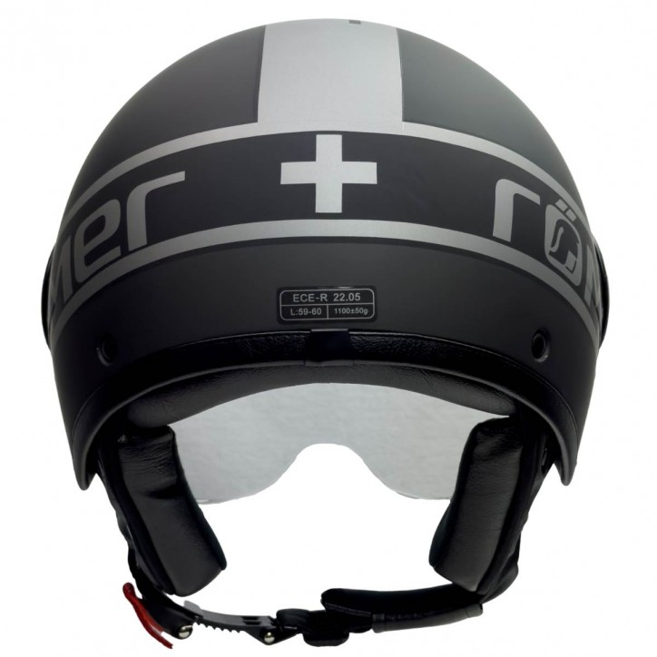 Roleff Motorrad- Jethelm mit Pilotenvisier in edlem Design Lagerräumung
