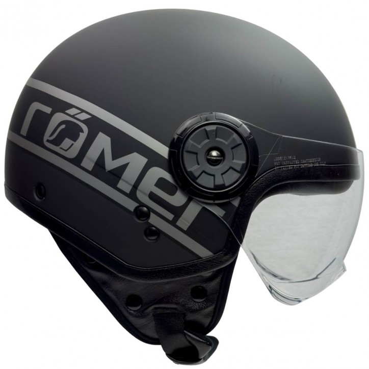 Roleff Motorrad- Jethelm mit Pilotenvisier in edlem Design Lagerräumung