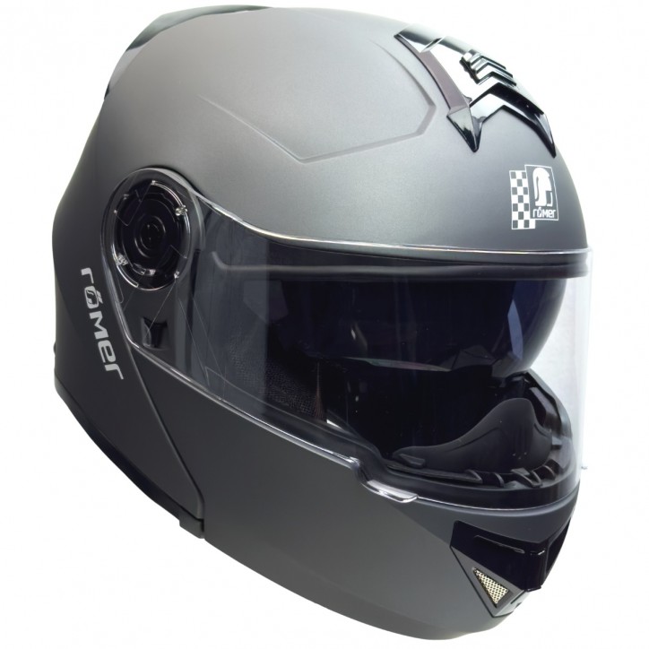 Roleff RO20056 - Klapphelm mit integriertem Sonnenvisier in Titanium Heißer Verkauf