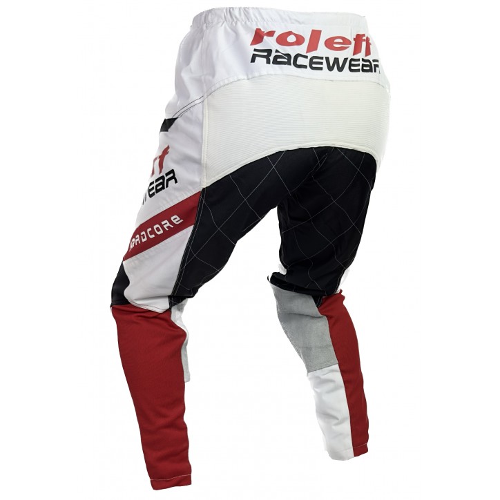 Roleff RO872 - MX Hose weiss/rot Motocross- Hose VIP-Rabatte