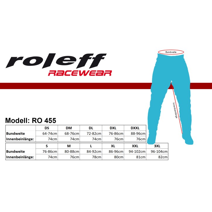 Roleff RO455D - Damen- Taslan Motorradhose mit Comfort-Stretchzonen und Protektoren Kostenlose Rückgabe