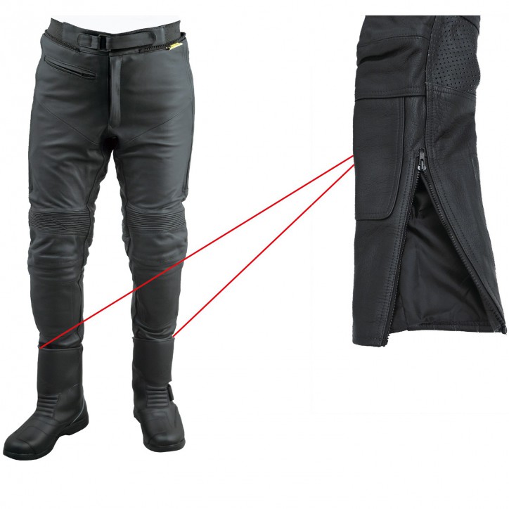 Roleff RO16 - Stiefel- Motorradhose aus hochwertigem Rind-Nappaleder und kompletter Sicherheitsausstattung JETZT KAUFEN