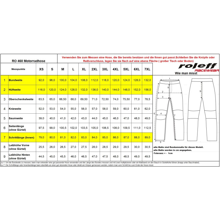 Roleff RO460 - Motorradhose mit Nubukleder und Protektoren Neueste Stile