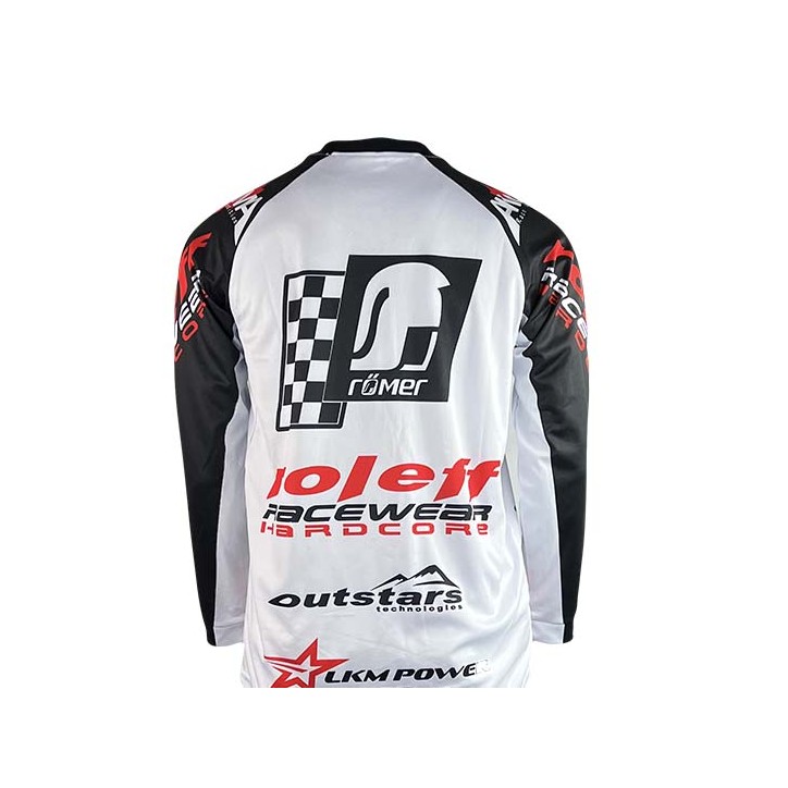 Roleff RO8710 MX Shirt weiss/schwarzMotocross- Shirt Kostenloser Versand international