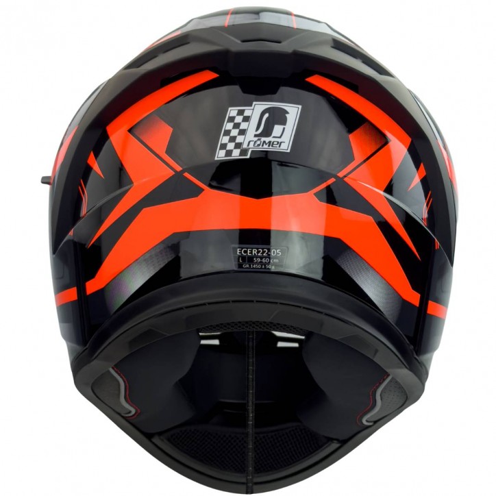Roleff RO202212 - Integralhelm mit Sonnenvisier, Neonorange glänzend Online
