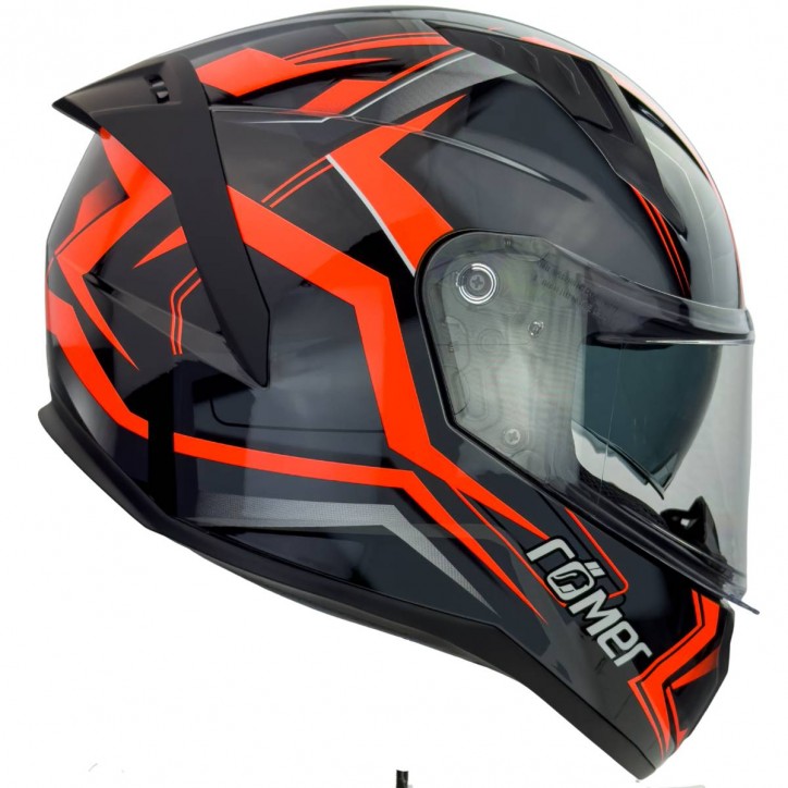 Roleff RO202212 - Integralhelm mit Sonnenvisier, Neonorange glänzend Online