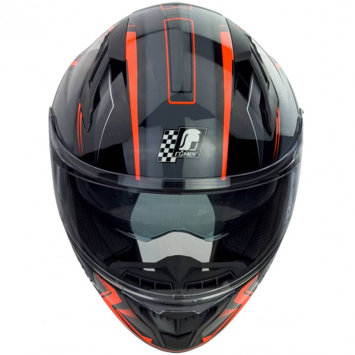 Roleff RO202212 - Integralhelm mit Sonnenvisier, Neonorange glänzend Online