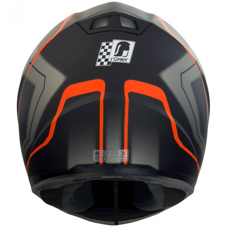 Roleff RO201705 - Integralhelm in Schwarz, Orange im Angebot