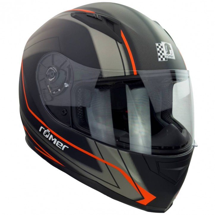Roleff RO201705 - Integralhelm in Schwarz, Orange im Angebot