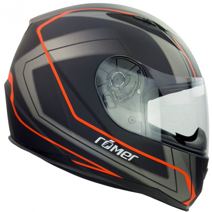 Roleff RO201705 - Integralhelm in Schwarz, Orange im Angebot