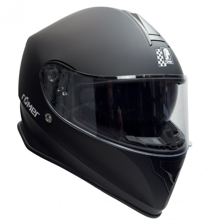 Roleff RO813 - Schwarzer Integralhelm mit Sonnenvisier Schlussverkauf