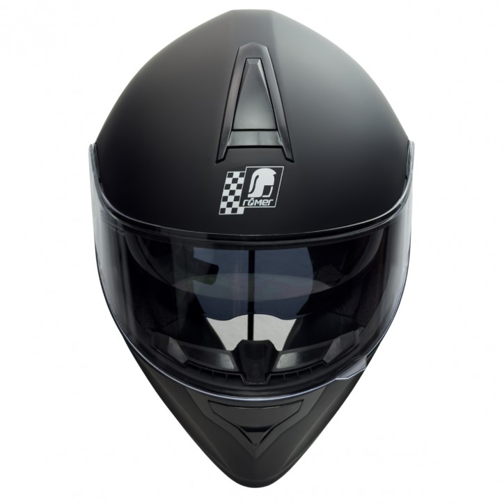 Roleff RO813 - Schwarzer Integralhelm mit Sonnenvisier Schlussverkauf