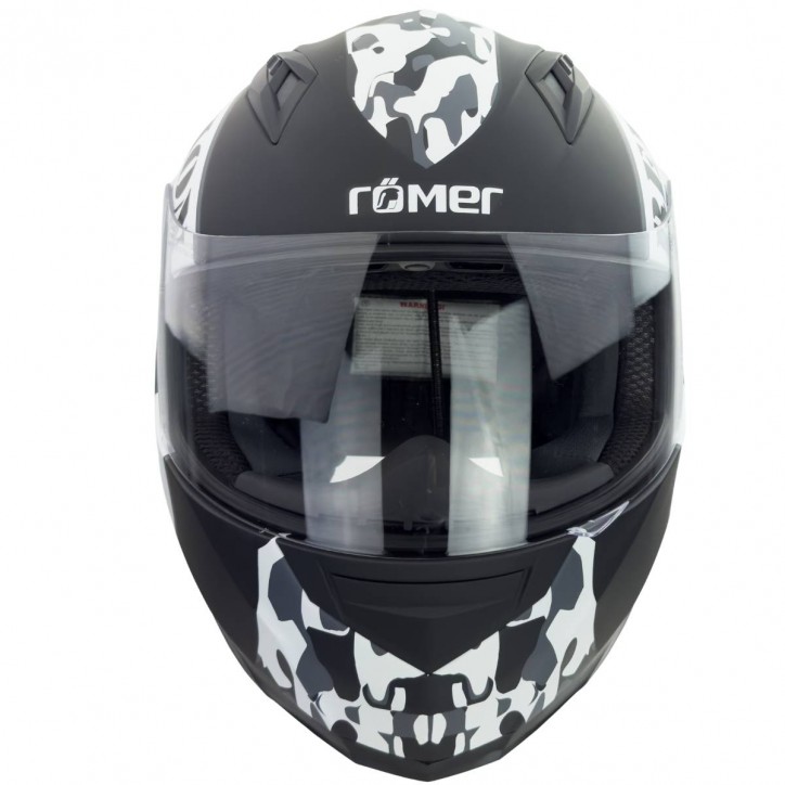 Roleff RO20041 - Schwarzweißer Integralhelm Revolution Kostenloser Versand