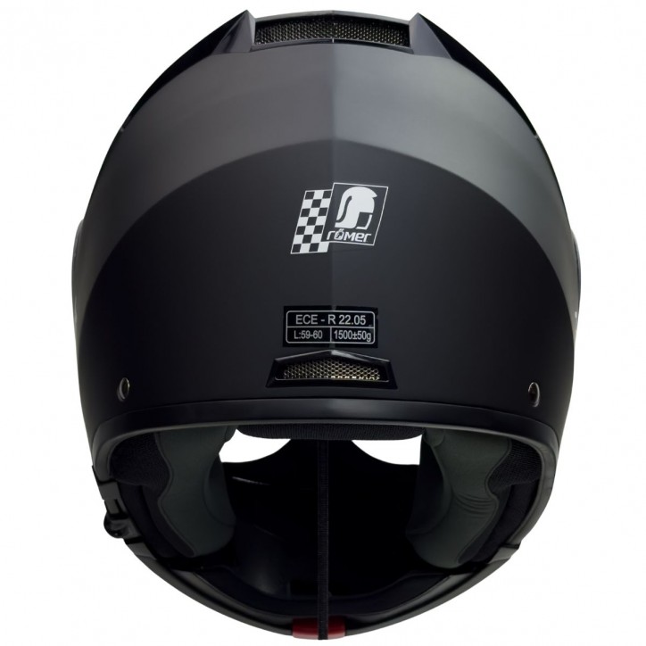 Roleff RO20055 - Schwarzer Klapphelm mit integriertem Sonnenvisier Sonderangebot