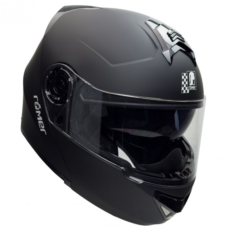 Roleff RO20055 - Schwarzer Klapphelm mit integriertem Sonnenvisier Sonderangebot