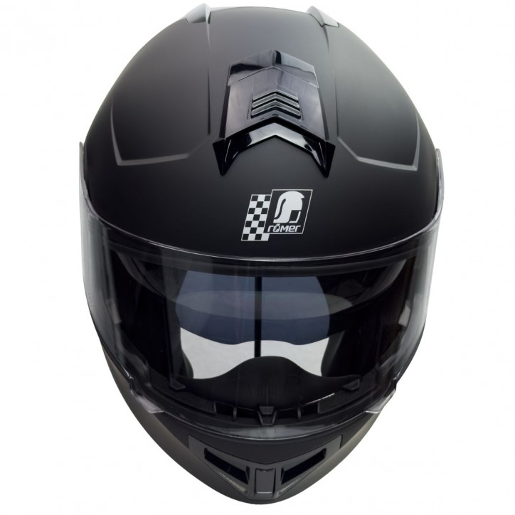 Roleff RO20055 - Schwarzer Klapphelm mit integriertem Sonnenvisier Sonderangebot