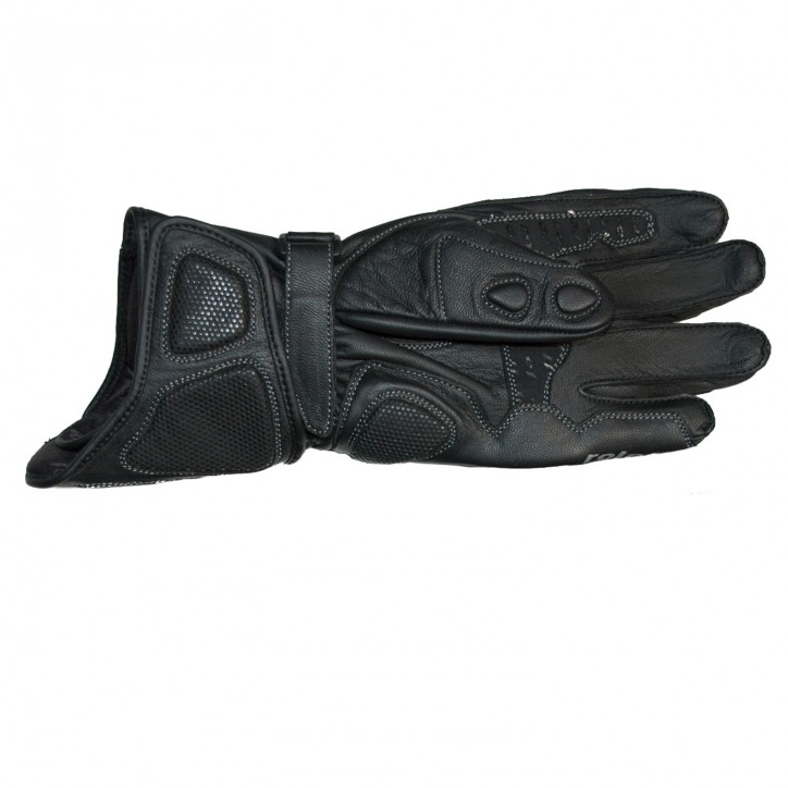 Roleff RO49 - leichter, langer Leder/Textil Motorradhandschuh mit Hartschalen Lagerräumung