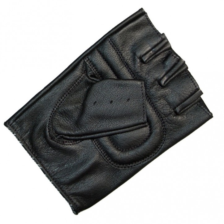Roleff RO30 - Schwarze, fingerlose Handschuhe aus Leder Exklusive Angebote