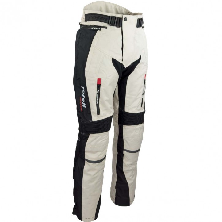 Roleff RO1524 - Helle Motorradhose mit Belüftungssystem und Stretch-Einsätzen Räumungsverkauf