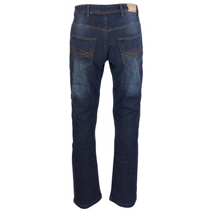 Roleff RO175 - Blaue Aramid Motorradjeans mit Protektoren für Herren Neueste Stile