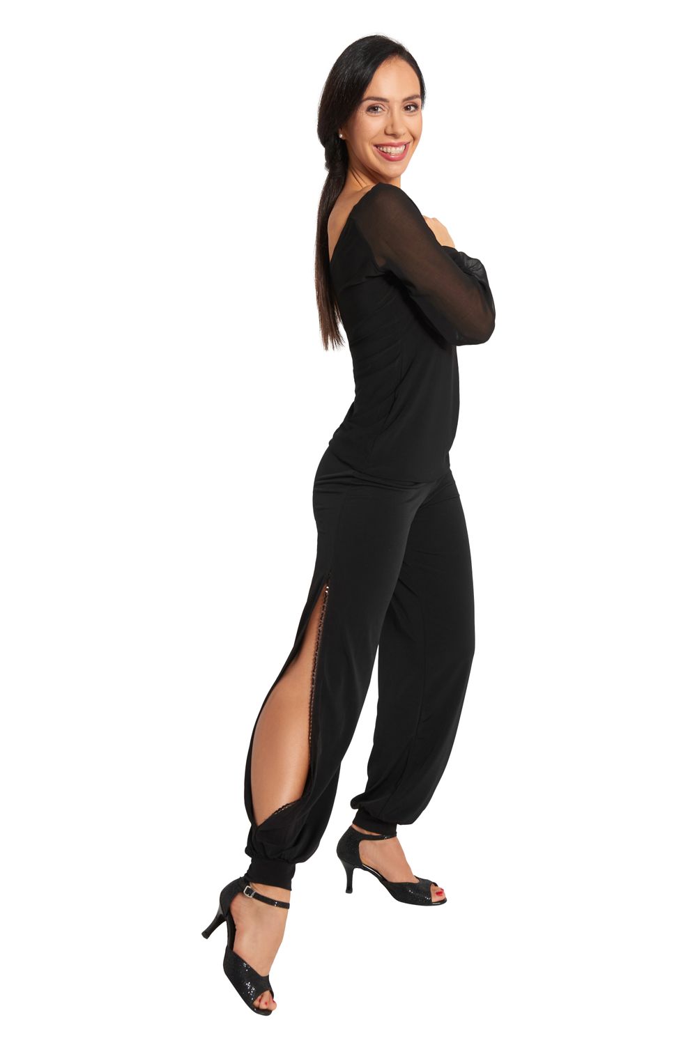 Rumpf Long-Shirt mit Chiffon-Ärmel CANNES RU5514 Kostenloser Versand international
