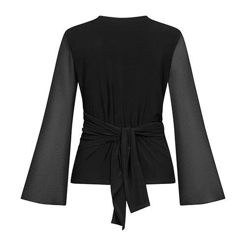 Rumpf SIENA Damen Wickelbluse mit Tüllärmel RU5531 Versandkostenfrei