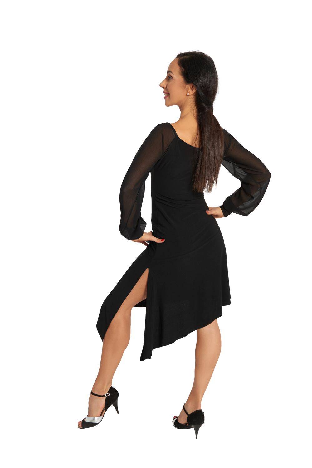 Rumpf Tanzkleid mit Chiffon-Ärmel TOULOUSE RU5512 Zeitbegrenzte Promotion