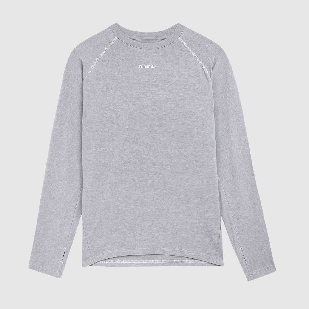﻿Runamics Merino Running Longsleeve Herren, grau Tiefpreis