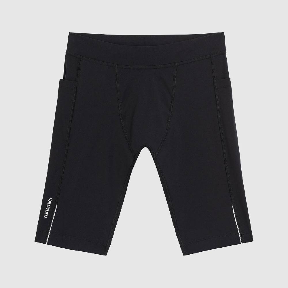 Runamics Kurze Lauftights Herren, schwarz, mit Tasche Letzte 2 Tage