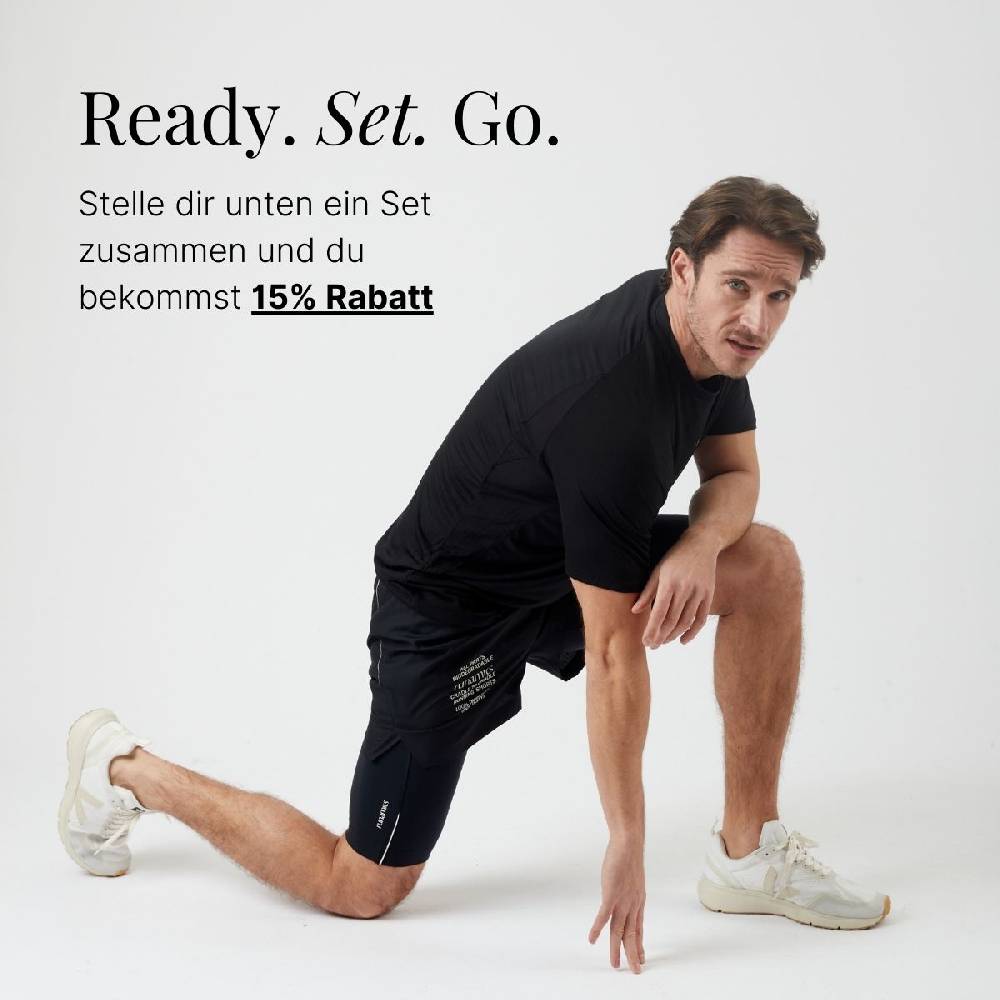 Runamics Kurze Lauftights Herren, schwarz, mit Tasche Letzte 2 Tage