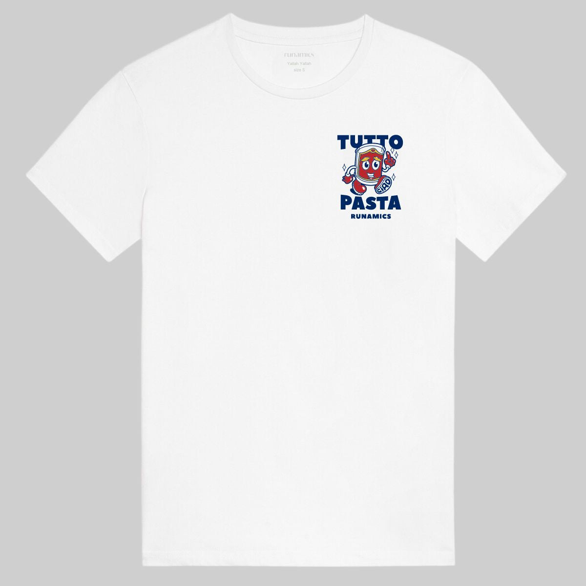 Runamics Tutto Pasta T-Shirt, Biobaumwolle, unisex, weiß Bis zu 50% Rabatt