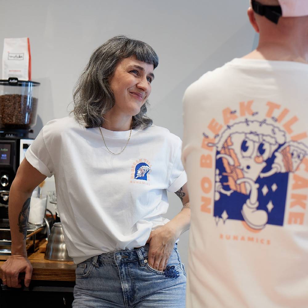 Runamics Cake Break T-Shirt, Biobaumwolle, unisex, weiß Bis zu 60% Rabatt