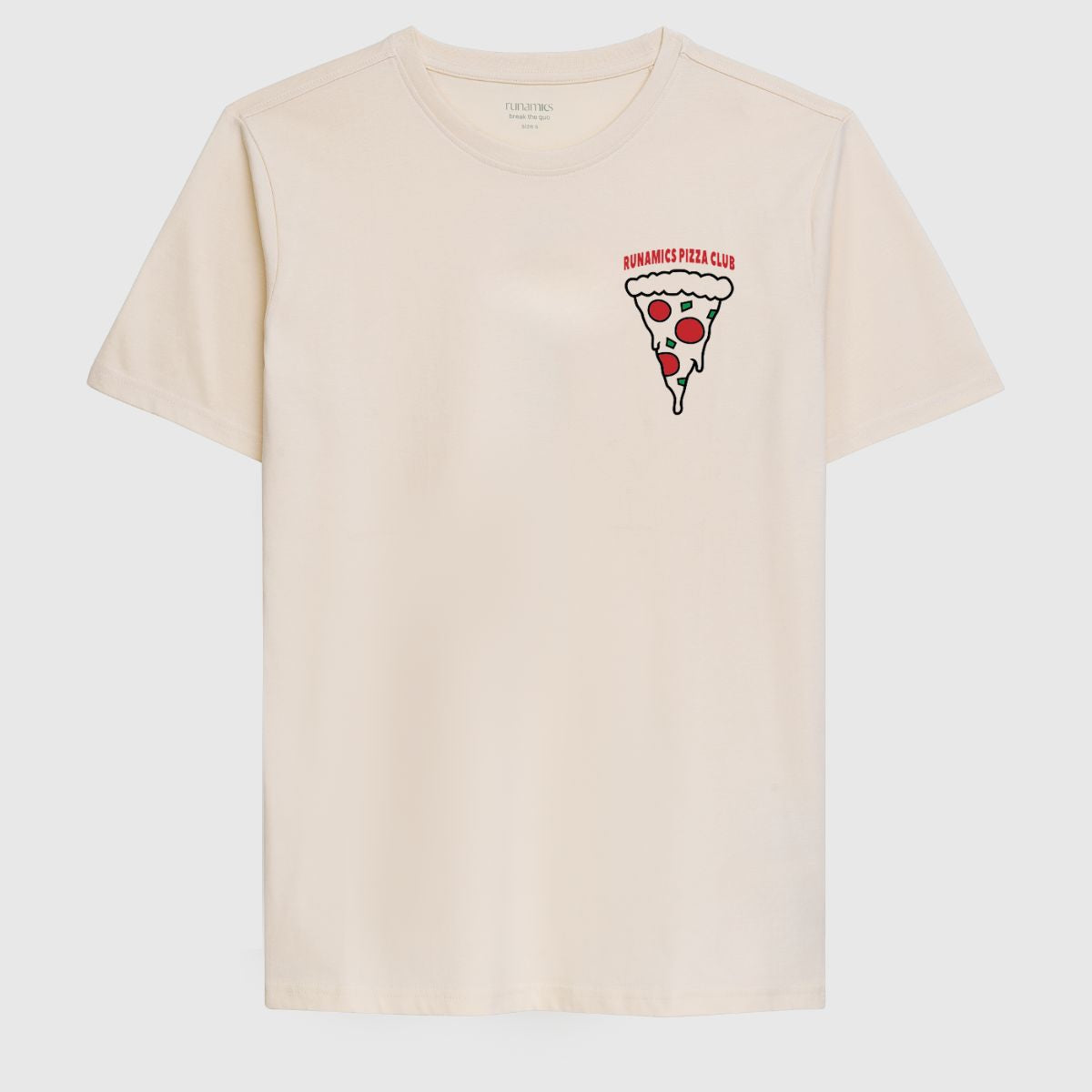Runamics runamics Pizza Club T-Shirt, Biobaumwolle, unisex, undyed Vierteljährliche Förderung