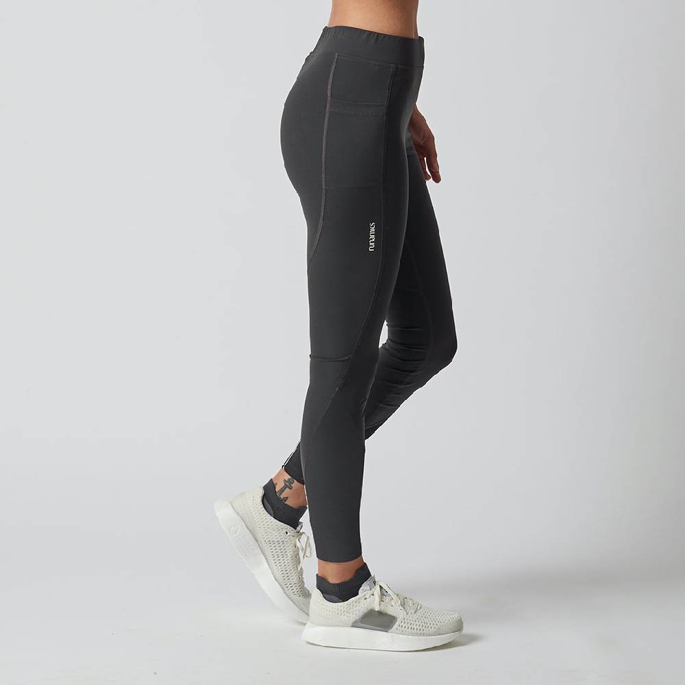 Runamics Lange Lauftights Damen, schwarz, mit Tasche Fabrikladen