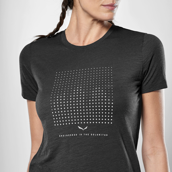 Salewa Eagle Dotted Mountain Trainer Merino T-Shirt Damen Bis zu 60% Rabatt