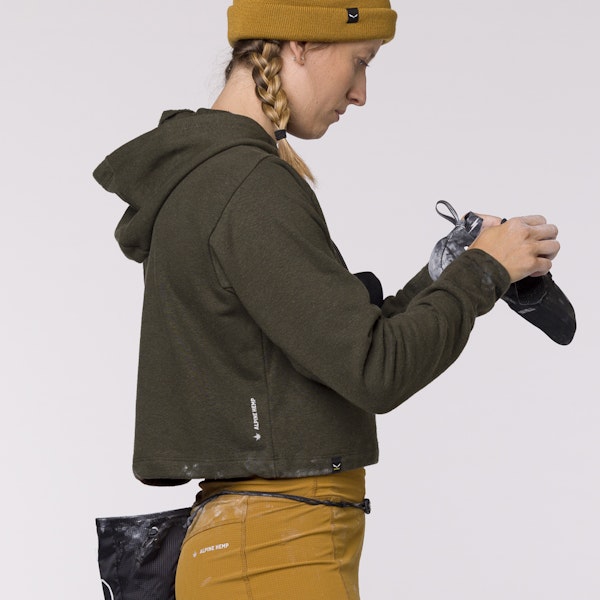 Salewa Lavaredo Hemp Cropped Kapuzenpulli Damen Jubiläumsangebot