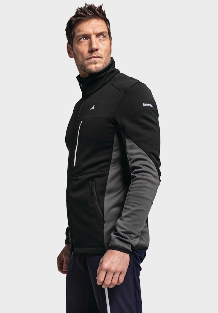 Schöffel Sportive Fleece-Jacke aus Materialmix Sonderangebot
