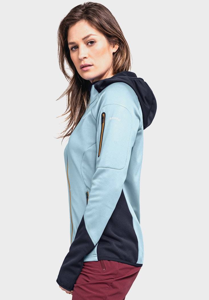 Schöffel Sportiver Fleece-Hoody aus Materialmix Clearance-Verkauf