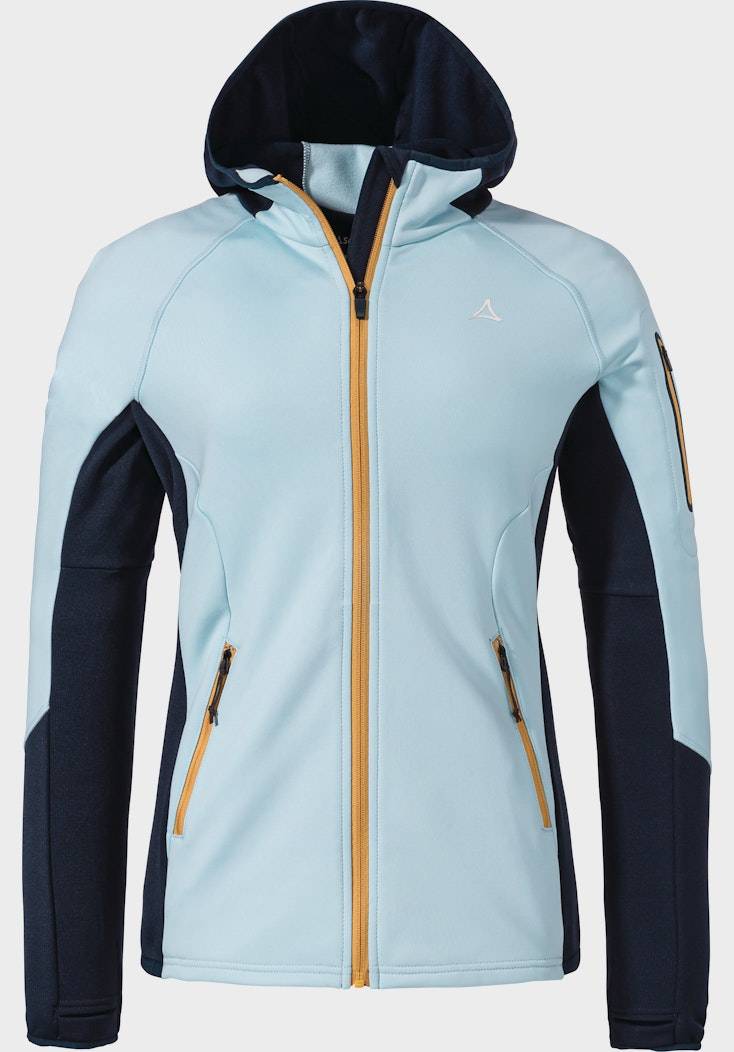 Schöffel Sportiver Fleece-Hoody aus Materialmix Clearance-Verkauf