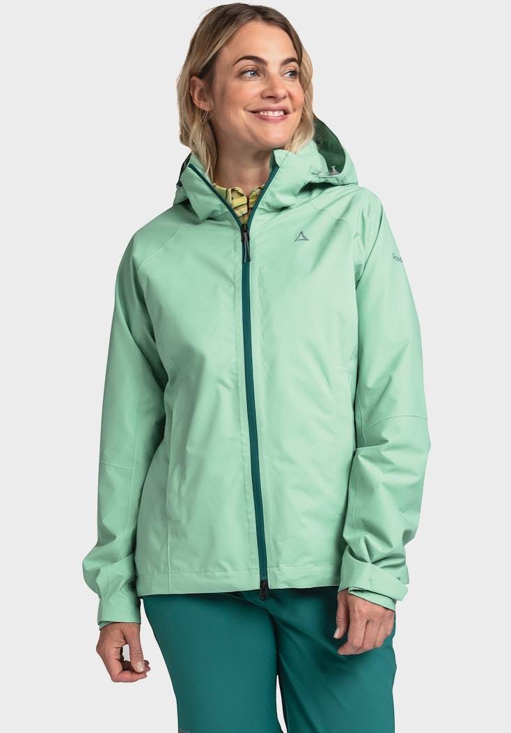 Schöffel Elastische Regenjacke mit Pack-Away Tasche