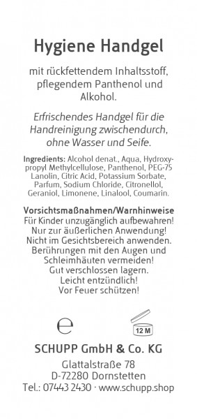 Schupp SCHUPP Hygiene Handgel Versandkostenfrei