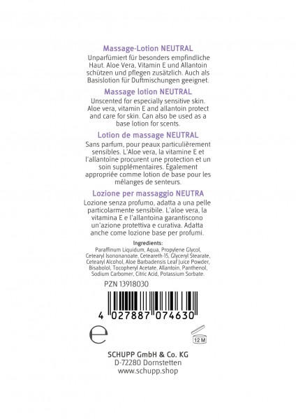 Schupp Massage-Lotion Neutral Weihnachtsangebot