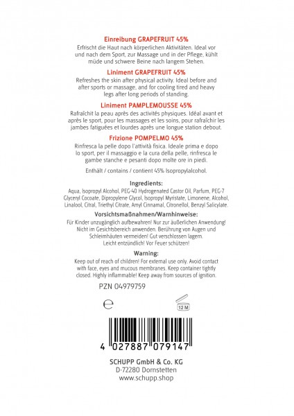 Schupp Einreibung Grapefruit 45% Saisonale Angebote